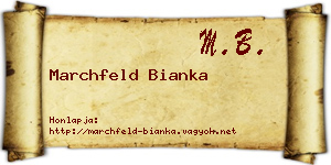 Marchfeld Bianka névjegykártya